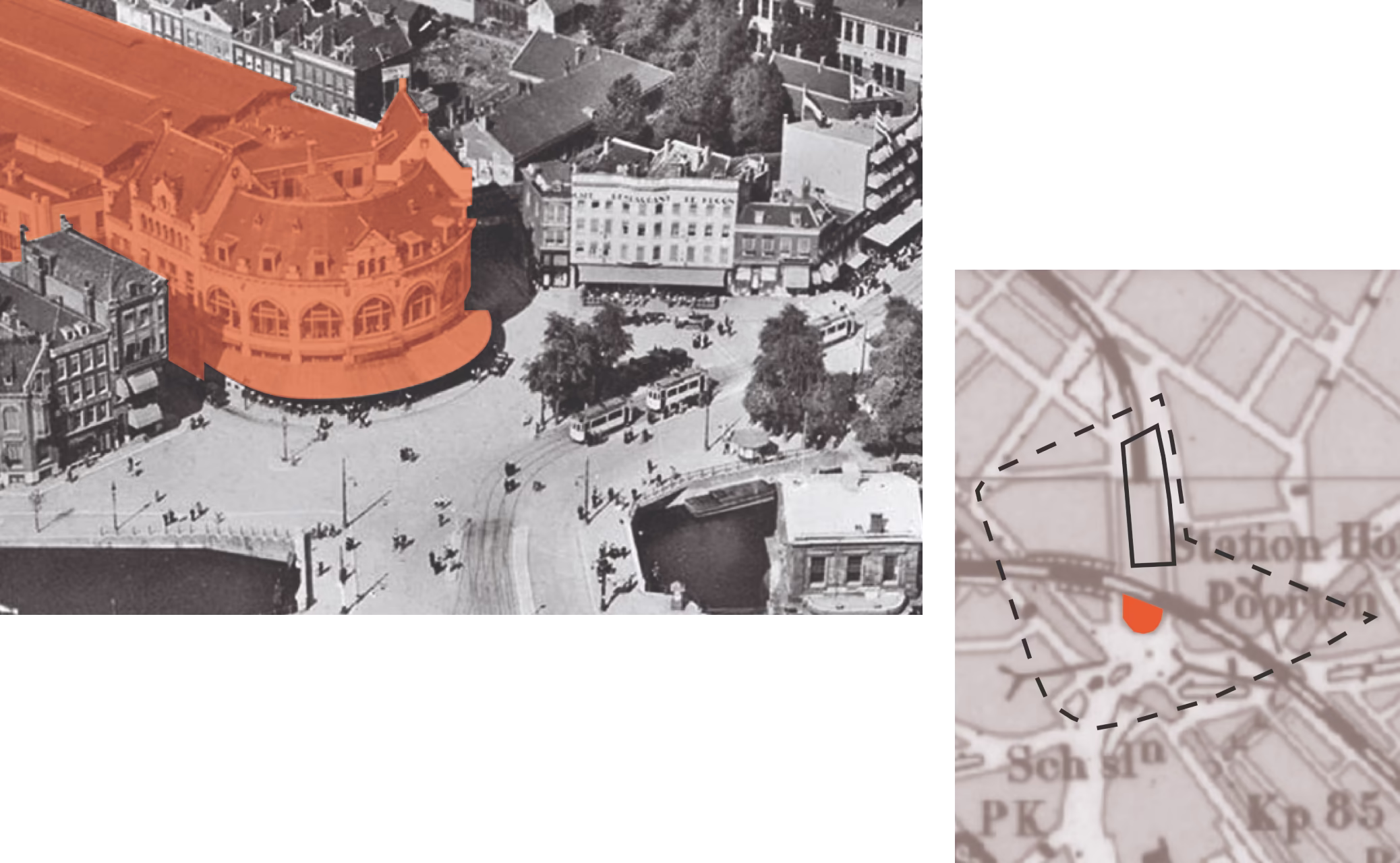 Photo and map of the location of the Be water my friend project